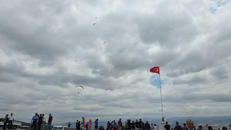 Paraşütü ile uçtuğu Tokat'ı kuş bakışı kaydetti