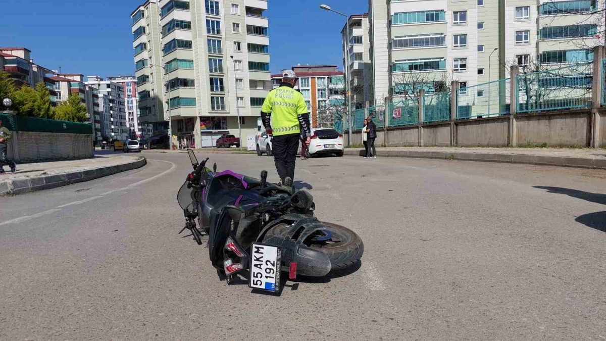 Samsun’da motosiklet ile otomobil çarpıştı: 1 yaralı