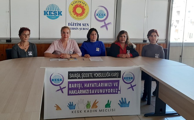 KESK’li kadınlar: “İktidarın gündeminde kadın işsizliği ve yoksulluğu yok”