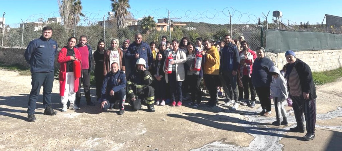 HATAY’DA GÖNÜLLÜ KADINLARA YANGINDAN KORUNMA EĞİTİMİ