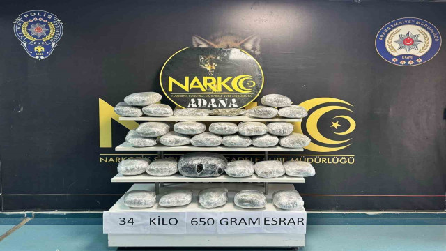 38 kilo esrar ele geçirildi, 8 şüpheli tutuklandı