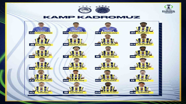 Fenerbahçe’nin Olympiakos maçı kamp kadrosu açıklandı