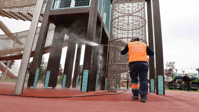 Gölbaşı’nda park ve bahçelere bahar bakımı