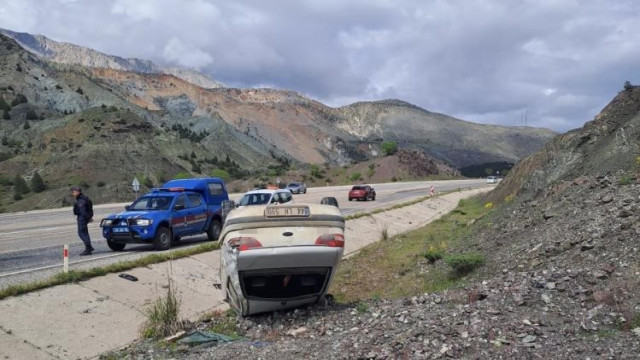 Malatya’da otomobil takla attı: 4 yaralı