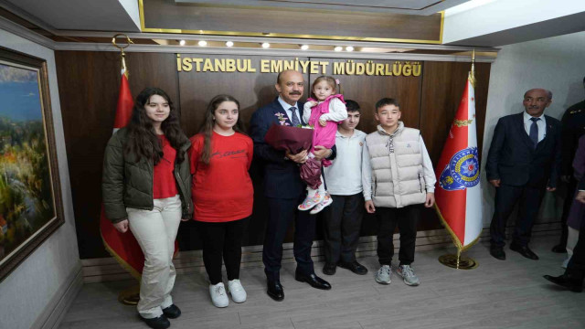 Şehit çocuğu emniyet müdürünün makam koltuğuna geçti