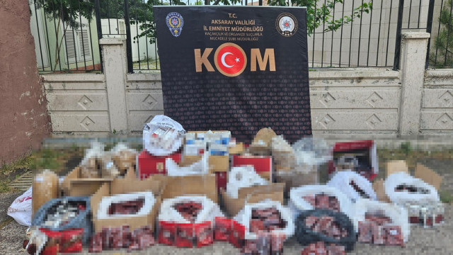 Aksaray’da kaçak tütün operasyonu: 2 gözaltı