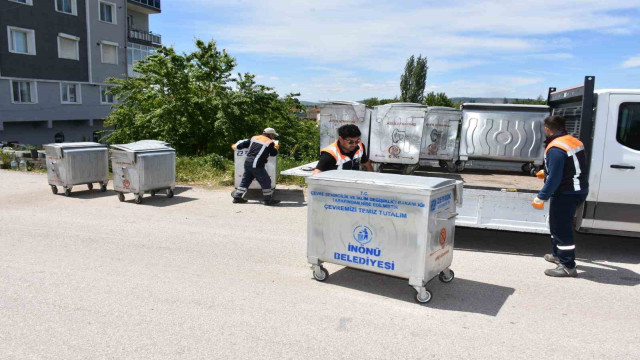 İnönü’de çöp konteynırları yenileniyor