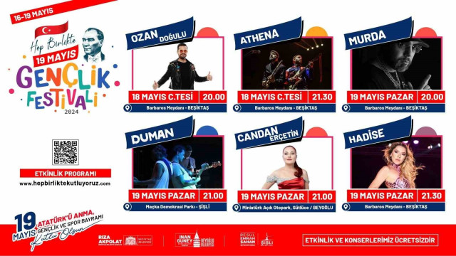 İstanbul’da üç ilçeden ortak “Hep Birlikte 19 Mayıs Gençlik Festivali”