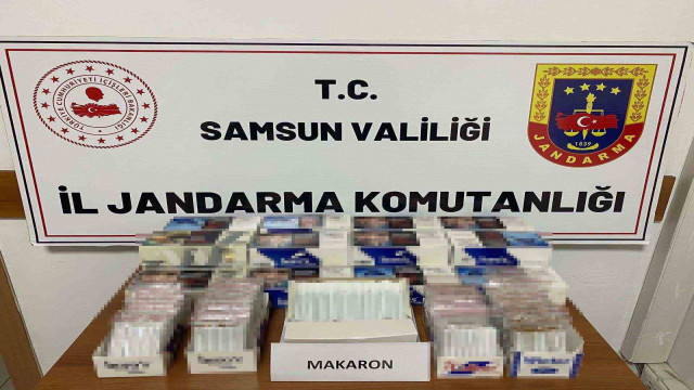 Jandarma ekiplerince bandrolsüz makaron ele geçirdi