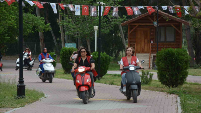 Motorlu Kadınlar Kulübü üyeleri Gençlik Kampında buluştu