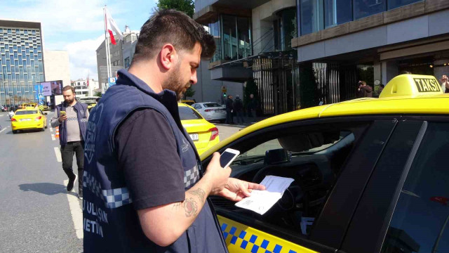 Taksilere araç içi kamera denetimi: 10 araç trafikten men edildi