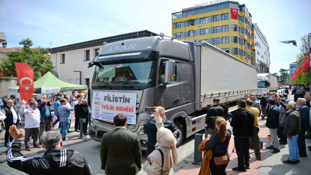 Trabzon’dan Filistin’e yardım tırları yola çıktı