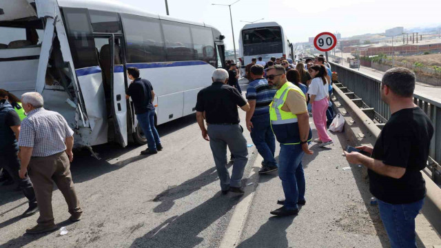 Turgutlu’da işçi servisleri kaza yaptı: 35 işçi yaralandı