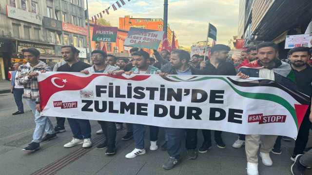 Zonguldak’ta Filistin’e destek yürüyüşü