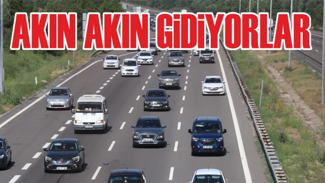 BAYRAM TRAFİĞİ BÖYLE GÖRÜNTÜLENDİ