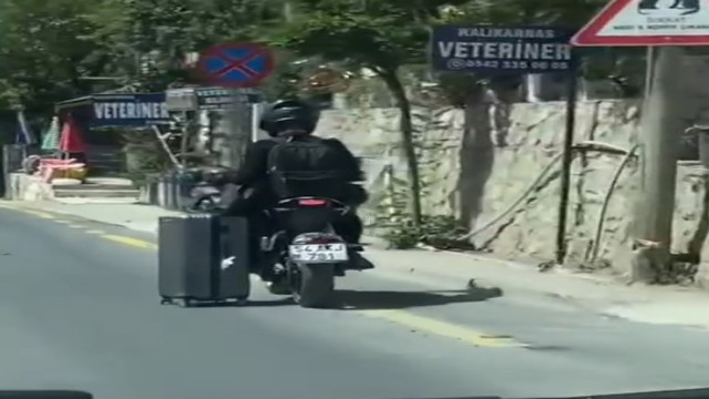 Bodrum trafiğinde ilginç görüntü