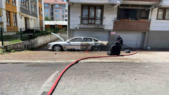 Bolu’da kaynak yapılan otomobil kül oldu