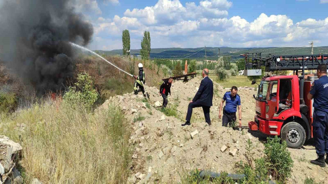 Hisarcık itfaiye personeline yangın eğitimi