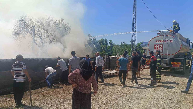 Kozan’da çıkan yangında 1 kişi hastaneye kaldırıldı, 20 küçükbaş hayvan son anda kurtuldu