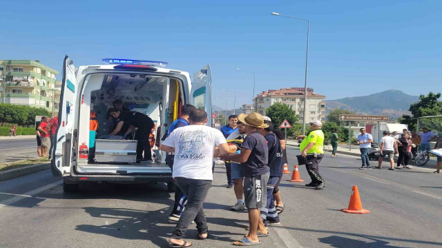 Bisikletli çocuk kazada başından yaralandı