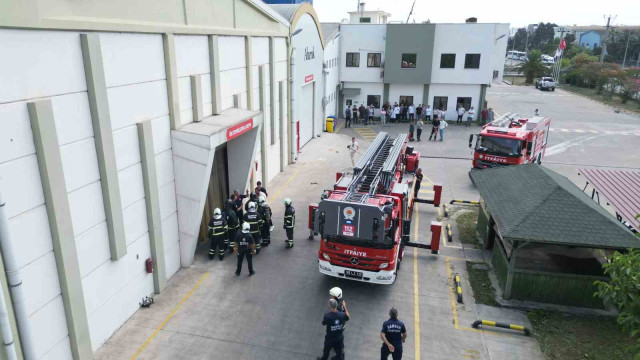 Fabrika yangınlarının yaşandığı OSB’de nefes kesen tatbikat