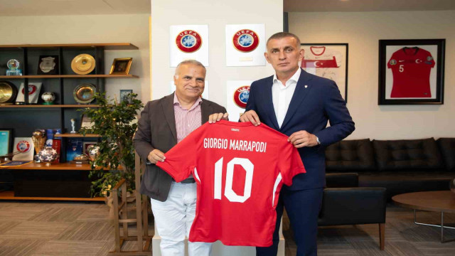 Giorgio Marrapodi, TFF Başkanı Hacıosmanoğlu’nu ziyaret etti