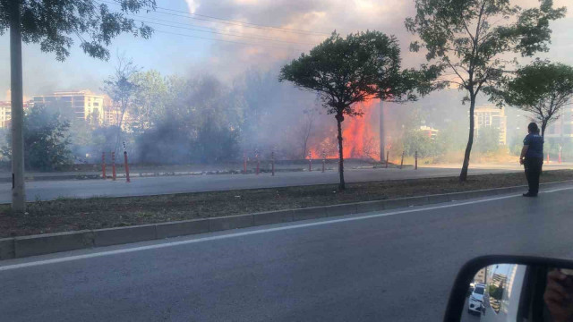 Samsun’da otluk alanda korkutan yangın