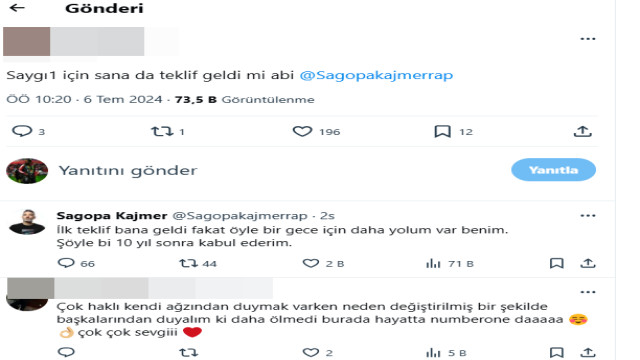 Samsunlu rapçi Sagopa Kajmer: “Saygı1 için ilk teklif bana geldi, 10 yıl sonra kabul ederim”