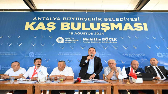 Antalya Büyükşehir Belediye Başkanı Böcek: ”Kaş’ın 50 yıllık su sorununu çözeceğiz”