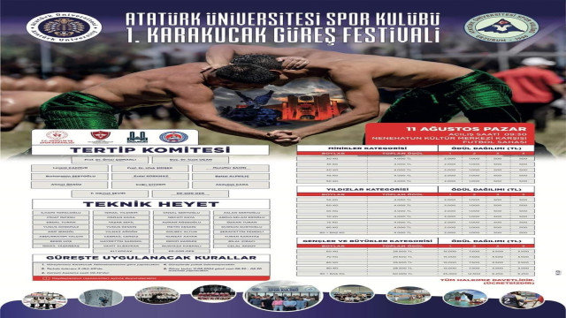 Atatürk Üniversitesi Karakucak Güreşlerine ev sahipliği yapacak