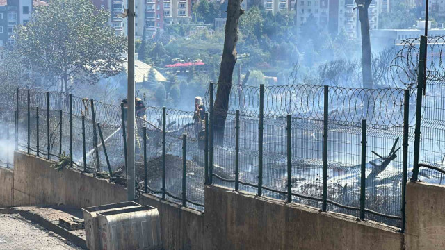 Başakşehir’de sanayi sitesi yanındaki alan yangını söndürüldü