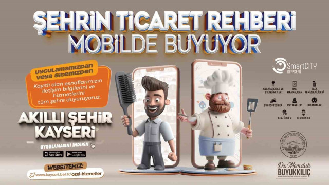 Başkan Büyükkılıç; ”Şehrin ticaret rehberi mobilde büyüyor”