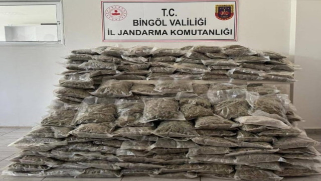 Bingöl’de 153 kilo uyuşturucu ele geçirildi