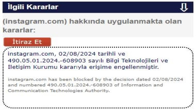 Instagram’a erişim engeli getirildi