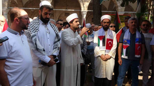 Isparta’da Haniye ve Filistin için miting düzenlendi