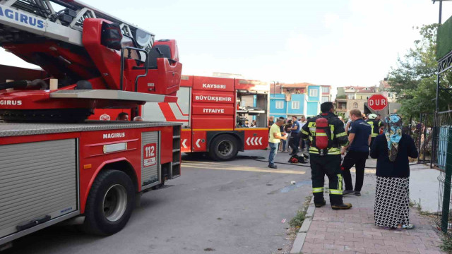 Kayseri’de ev yangını