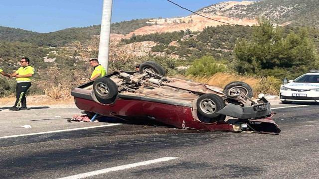 Kontrolden çıkan otomobil takla attı: 1 yaralı