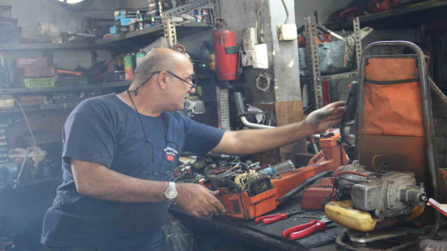 Motorlu tırpan tamircilerinde ‘hasat’ yoğunluğu