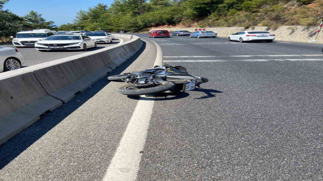 Sakar rampasında meydana gelen kazada motosiklet sürücüsü yaralandı