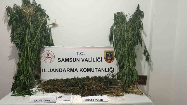 Samsun’da 6 kilo 550 gram kubar esrar ele geçirildi