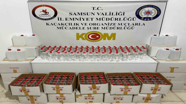 Samsun’da 700 litre etil alkol ele geçirildi