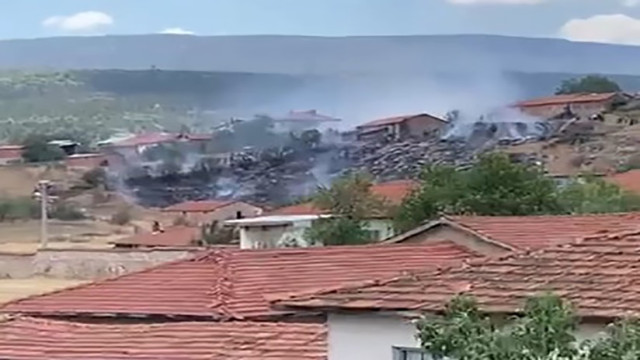 Tavşanlı’da korkutan yangın