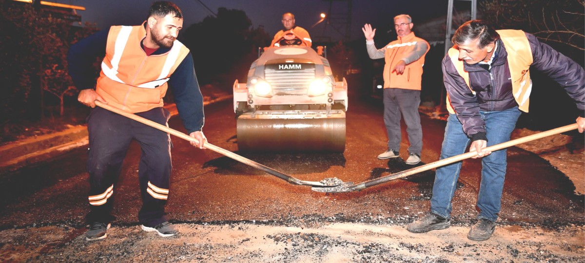 GÜLNAR'DA YOL YAPIM ÇALIŞMALARI SÜRÜYOR