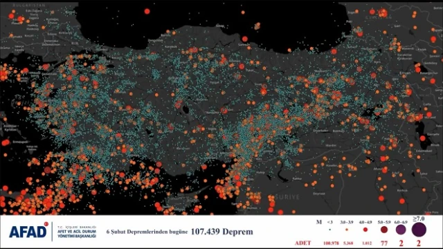 2 yılda 107 bin deprem meydana geldi